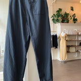 OZMA FIELD PANT Tencel Bull Denim in Ink Black [SIZE SMALL/PRELOVED]
