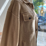 Free People Sable Ruby Shirt Fleece Oversized Button Down Shacket Jacket [XSMALL/PRELOVED]