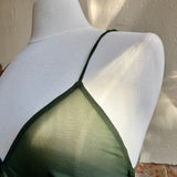 Norma Kamali Low Back Slip Fishtail Gown in Celadon [SIZE MEDIUM/38/GLOVES XS/SM] *PRELOVED