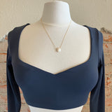 NAMA Navy Body Butter Sweetheart Long Sleeve SIZE MEDIUM [PRELOVED]