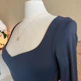 NAMA Navy Body Butter Sweetheart Long Sleeve SIZE MEDIUM [PRELOVED]