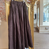 Dissh Dark Brown Amerie linen Top and Alena Linen Skirt SIZE SMALL [PRELOVED]