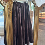 Dissh Dark Brown Amerie linen Top and Alena Linen Skirt SIZE SMALL [PRELOVED]