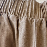 Ozma Georgia Off Shoulder Raw Silk Brown Crop Top (Top SIZE XS) & Ozma Brown Crop Flared Raw Silk Pull on Pants (PANTS SIZE MEDIUM) PRELOVED