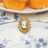 Large Cameo Adustable Ring