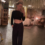 OZMA FIELD PANT Tencel Bull Denim in Ink Black [SIZE SMALL/PRELOVED]