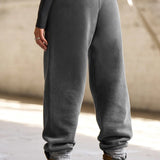 Joah Brown Oversized Jogger (XS/SM) and zip hoodie (OS)-Washed Black French Terry {PRELOVED}