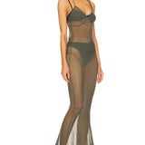Norma Kamali Low Back Slip Fishtail Gown in Celadon [SIZE MEDIUM/38/GLOVES XS/SM] *PRELOVED