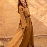 Brahmaki Sahara Sunset Maxi Kaftan & Pant Set {SIZE Small/Pant Size Medium} [PRELOVED]