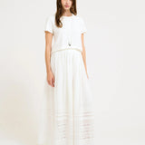 White Wildflower Maxi Skirt
