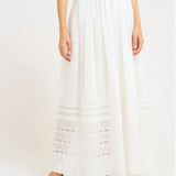 White Wildflower Maxi Skirt