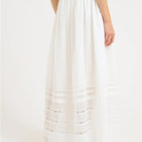 White Wildflower Maxi Skirt