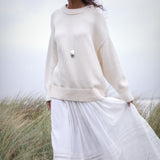 White Wildflower Maxi Skirt