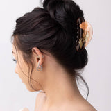 California Poppy Claw - Orange Acetate Flower Hair Clip