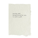 Loving and being loved by you card
