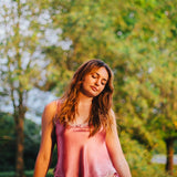 Sonnet Camisole in Rose Silk Charmeuse