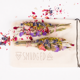 Mini White Sage & Wild Flowers Smudge Stick