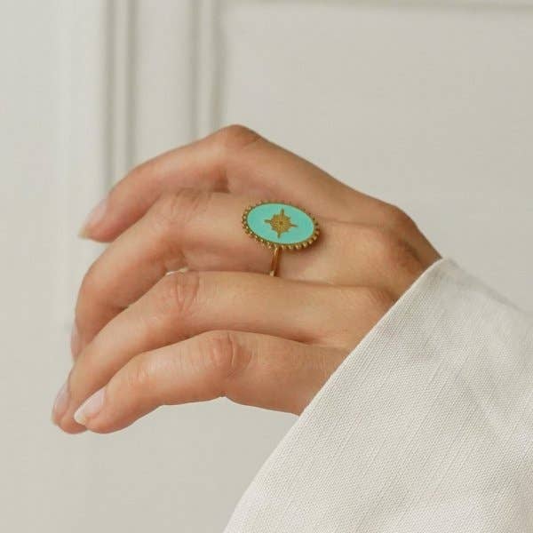 Adjustable Enamel Ring