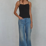 Knit Cotton Jersey V-Neck Cami Top