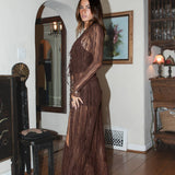 WILDERA Floral Lace Long Sleeve Duster Top Boho Western