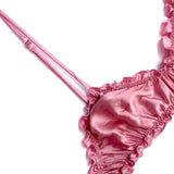Oleander Bralette in Organic Dyed Silk Charmeuse