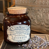 Vintage Herbal Apothecary Jar with Lavender