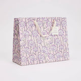 Lavender Hand Block Printed Gift Bags (1 Large Bag)