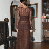 WILDERA Floral Lace Long Sleeve Duster Top Boho Western