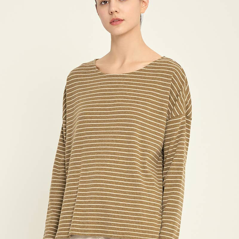 Stripe Rib Jersey Top