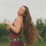 Moonshadow Slip Dress in Hand Dyed Raspberry Pointelle Knit