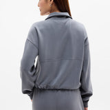Athlete Seasoft Rib 1/4 Zip Popover [size XS]  & Seasoft Mid Rise Straight Pant in Slate [size small petite] [PRELOVED]