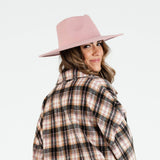 Pink Vegan Felt Rancher Hat