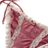 Sonnet Tie Panty in Rose Silk Charmeuse