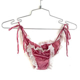 Sonnet Tie Panty in Rose Silk Charmeuse