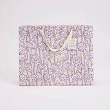 Lavender Hand Block Printed Gift Bags (1 Large Bag)