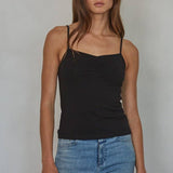 Knit Cotton Jersey V-Neck Cami Top