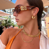 Hot Stuff - Thick Silver White Gold Filled Hoops