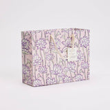 Lavender Hand Block Printed Gift Bag (1 Medium Bag)