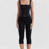 House of CB HALIMA Black Capri Trousers SIZE SMALL [PRELOVED]
