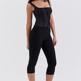 House of CB HALIMA Black Capri Trousers SIZE SMALL [PRELOVED]