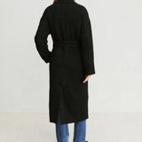 JENNI KAYNE Black Jacquard Overcoat SIZE SMALL [PRELOVED]