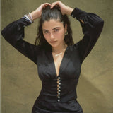Realisation Par The Kaia Voodoo Silk Jacquard Blouse & The Cookies" skirt in Voodoo SIZE SMALL [PRELOVED]
