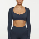 NAMA Navy Body Butter Sweetheart Long Sleeve SIZE MEDIUM [PRELOVED]