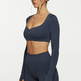 NAMA Navy Body Butter Sweetheart Long Sleeve SIZE MEDIUM [PRELOVED]