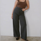 Ozma Mara Wide Leg Brown Jean  Bull Denim SIZE 26 [PRELOVED]