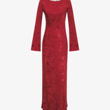 Sweet Talker Maxi Dress in Cinnamon Jacquard